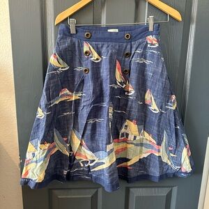 Anthropologie Odille Sailboat Skirt